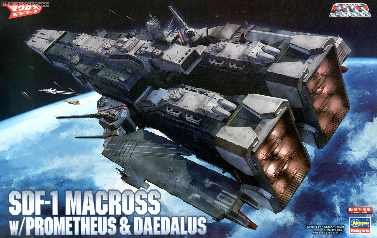 Hasegawa Macross 1/4000 SDF-1 Macross w/Prometheus & Daedalus [4967834658301]