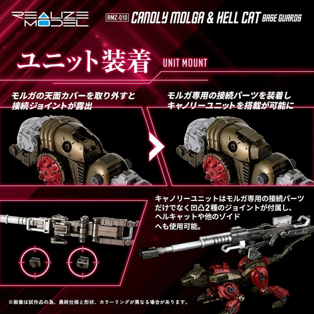 Takara Tomy Zoids 1/100 Canory Molga & Hell Cat Base Guards [4904810954378]