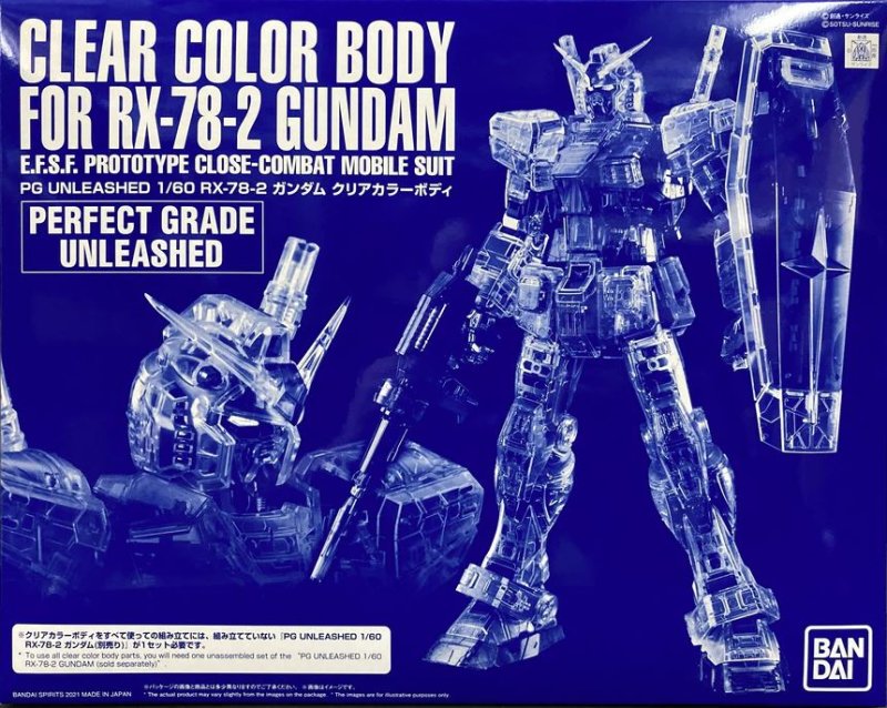 Premium Bandai PGU 1/60 Clear Color Body For RX-78-2 Gundam [4573102614063]
