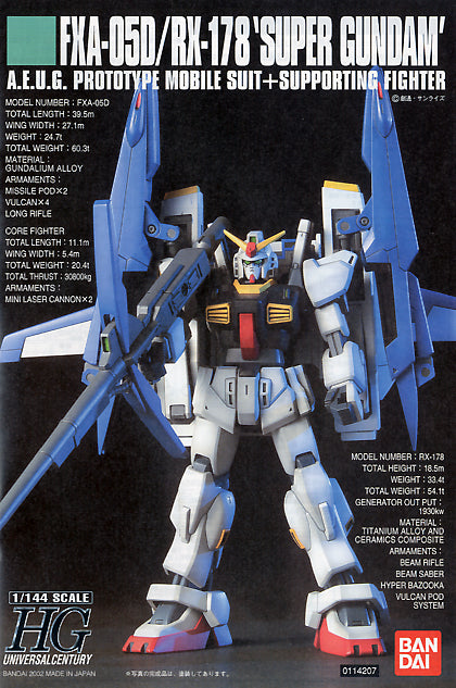 Bandai HGUC 1/144 AFXA-05D RX-178 Super Gundam [4573102557285]