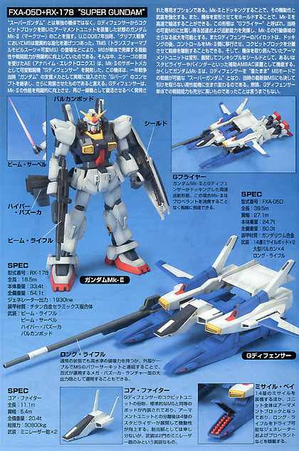 Bandai HGUC 1/144 AFXA-05D RX-178 Super Gundam [4573102557285]