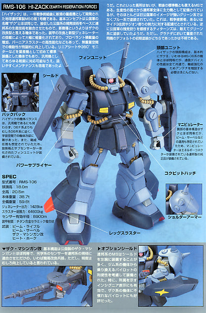 Bandai HG 1/144 RMS-106 Hi-Zack [4573102606594]