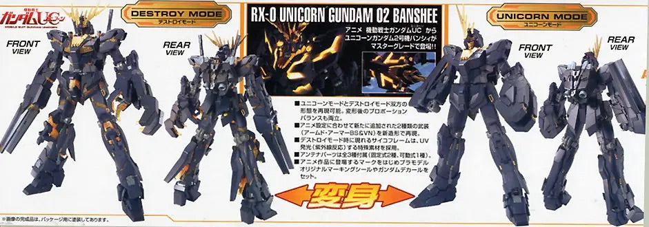 Bandai MG 1/100 RX-0 Unicorn Gundam 02 Banshee [4573102630452] - Bandai