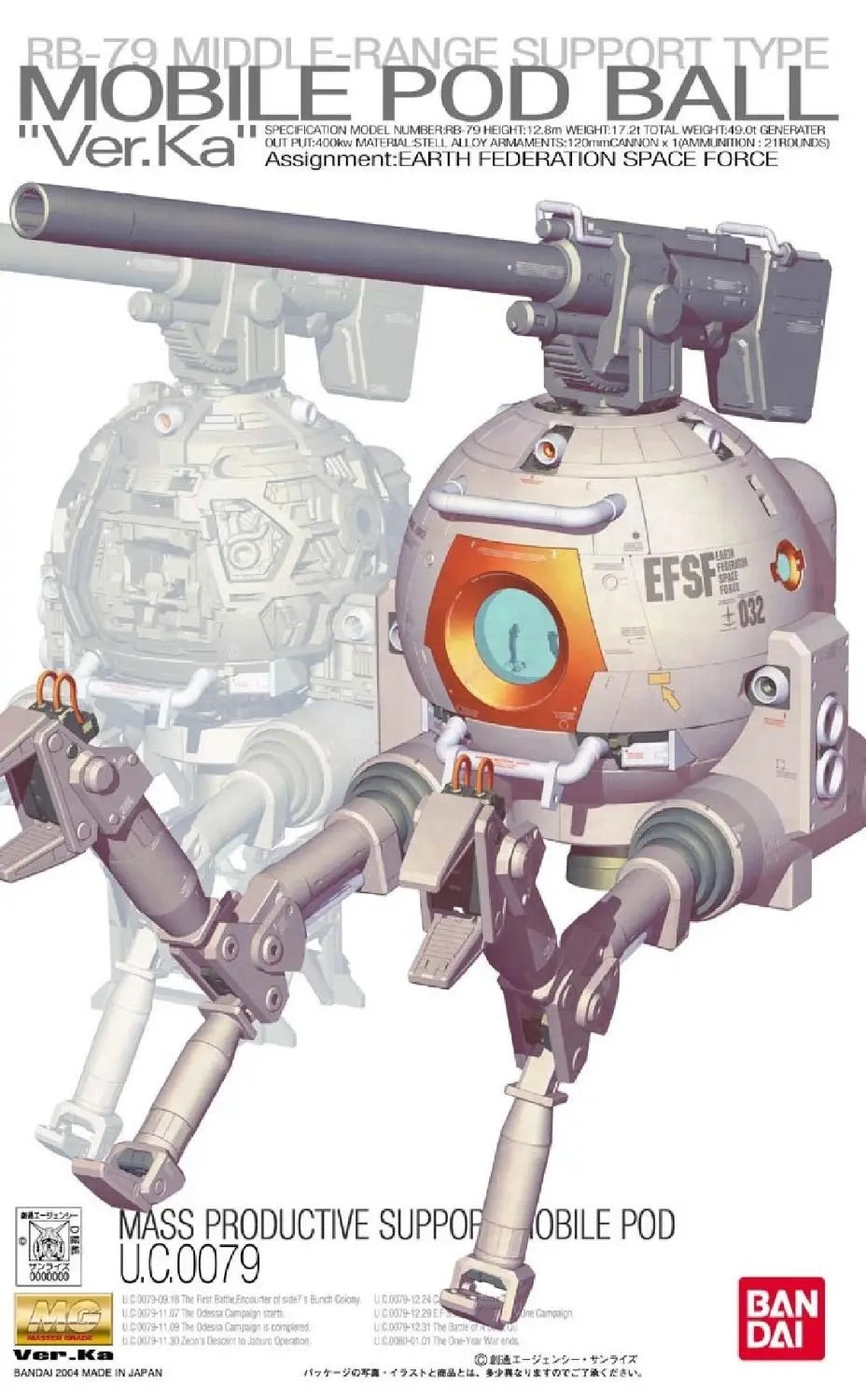 Bandai MG 1/100 Mobile Pod Ball "Ver.Ka" [4573102635426] - Bandai