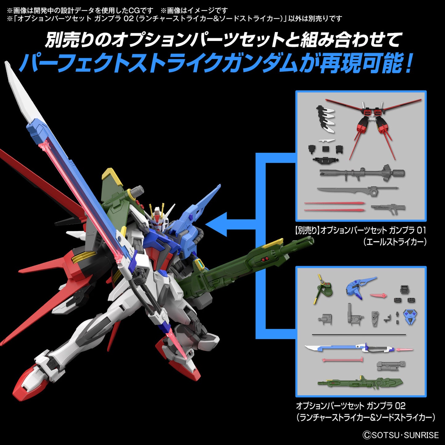 Bandai  1/144 Option Parts Set 02 (Launcher & Sword Striker) [4573102666932]
