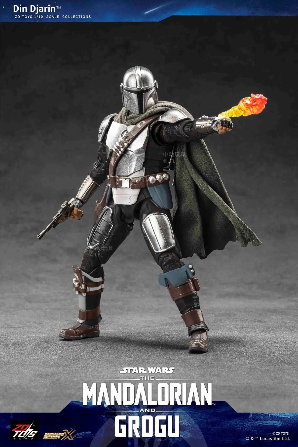 ZD Toys Star Wars The Mandalorian and Grogu Din Djarin [6970562684687] - ZD Toys