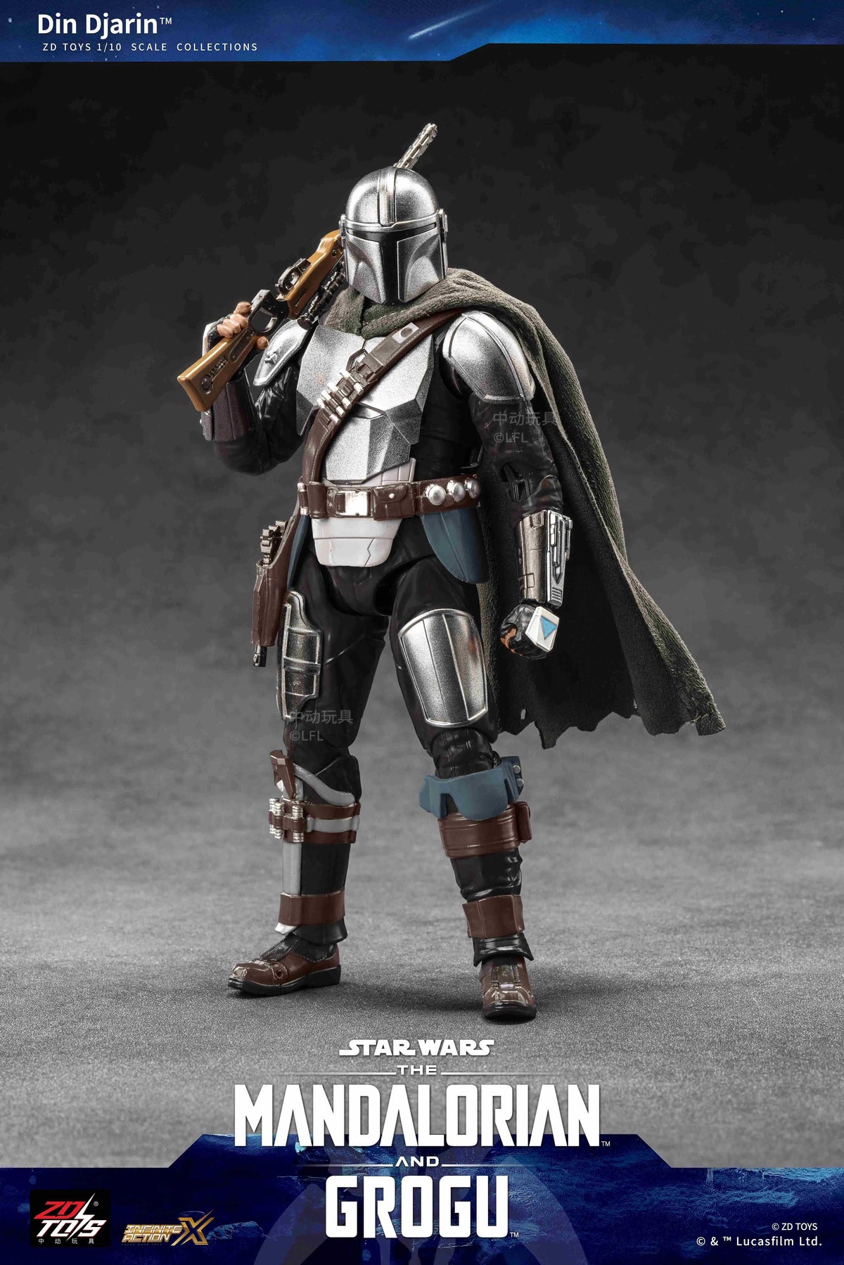 ZD Toys Star Wars The Mandalorian and Grogu Din Djarin [6970562684687] - ZD Toys